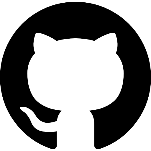a imagem representa a logo do site GitHub. Consiste em um círculo preto com a silhueta branca de um gato
