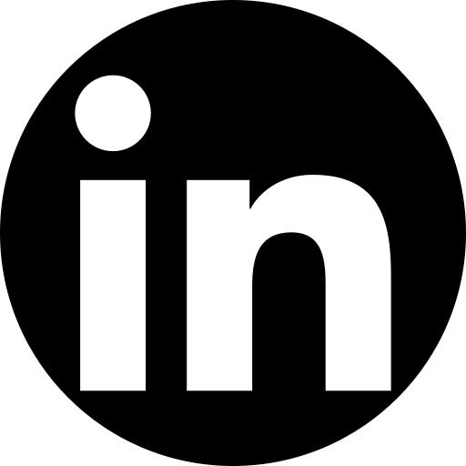 a imagem representa a logo do site LinkedIn. Consiste em um círculo preto com as letras i e n na cor branca